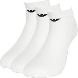 Emporio Armani Underwear Men's 3-Pack In-Shoe Socks, Off White, S/M von Emporio Armani
