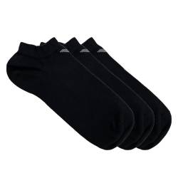 Emporio Armani Underwear Men's with Jacquard Eagle 3-Pack In-Shoe Socks, Black, S/M von Emporio Armani