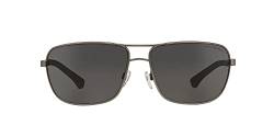 Emporio Armani Unisex 309487 Sonnenbrille, Schwarz (Gunmetal Rubber 313087), X-Large (Herstellergröße: 64) von Emporio Armani