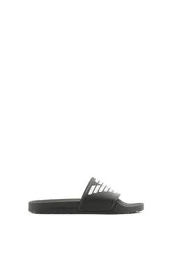 Emporio Armani Unisex Bold Eagle Logo Slide Sandal, Black+White, 38 von Emporio Armani