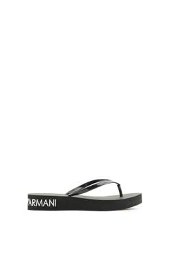 Emporio Armani Unisex Wedge Essential Flops Flip-Flop, Black, 38 von Emporio Armani