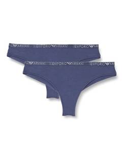 Emporio Armani Women's 2-Pack Brazilian Brief Basic Cotton Bikini Style Underwear, Denim, M (2er Pack) von Emporio Armani