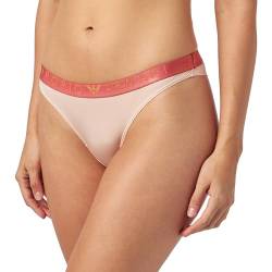 Emporio Armani Women's Brazilian Brief Iconic Microfiber, Nude, X-Small von Emporio Armani