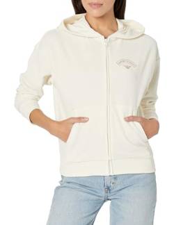 Emporio Armani Women's Full Zip Jacket Ribbed Velour, Pale Cream, Large von Emporio Armani