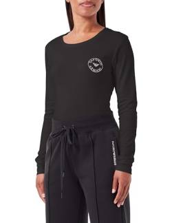 Emporio Armani Women's Long Sleeves T-Shirt Essential Studs Logo, Black, X-Small von Emporio Armani