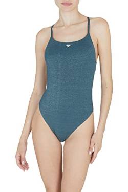 Emporio Armani Women's Lurex Textured Yarn One Piece Swimsuit, Tropical Green, L von Emporio Armani