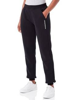 Emporio Armani Women's Pants with Cuffs Iconic Terry, Black, Small von Emporio Armani