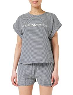 Emporio Armani Women's Printed Cotton Pajama Set Short Pajamas, Marine/Yogurt STR, XS von Emporio Armani