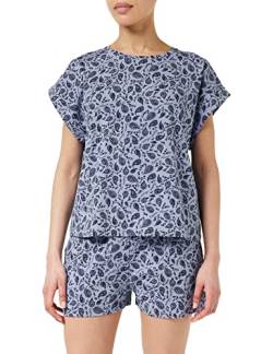 Emporio Armani Women's Printed Cotton Pajama Set Short Pajamas, Sky Blue Paisley Pr, XL von Emporio Armani