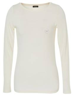 Emporio Armani Women's T-Shirt Fluid Viscose, Pale Cream, X-Small von Emporio Armani