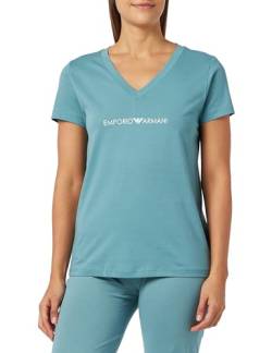 Emporio Armani Women's V Neck T-Shirt Iconic Logoband, Arctic, Medium von Emporio Armani