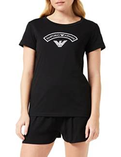 Emporio Armani Womens Women's Logomania Short Pajama Set, Black, S von Emporio Armani