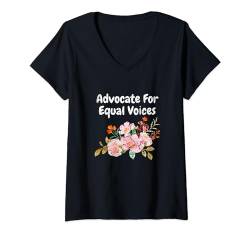 Damen Setzen Sie sich für gleichberechtigte Gleichberechtigung ein und stärken Sie die Gleichstellung der Geschlechter T-Shirt mit V-Ausschnitt von Empower Women Equality Advocacy Gifts and Apparel