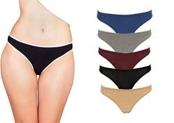 Emprella Damen Tanga Unterwäsche Slips: 6-Multipack Sexy Frauen, Atmungsaktive Baumwolltangas, Gr.-X-Large,Sortiert von Emprella