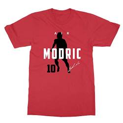 Kroatien Fußball Air Modric 2022 Weltfußballfans Trend Unisex T-Shirt (Rot, Groß) von Emprime Baski
