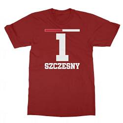 Poland Sauf Jersey Szczesny 1 Trikot des Nationalvereins Trend Unisex T-Shirt (Rot, Mittel) von Emprime Baski