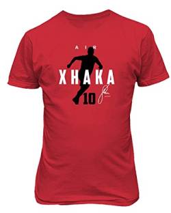 Schweiz Fußball Air Xhaka 2022 Weltfußballfans Trend Unisex T-Shirt (Rot, Groß) von Emprime Baski