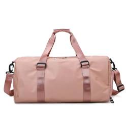 Reisetasche, Reisetasche, großes Fassungsvermögen, Fitnesstasche, Oxford-Stoff, nasse und trockene, getrennte Schultersporttasche (Color : Pink) von EnTyze