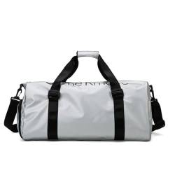 Reisetasche, Reisetasche, großes Fassungsvermögen, Fitnesstasche, Oxford-Stoff, nasse und trockene, getrennte Schultersporttasche (Color : Silver Gray) von EnTyze