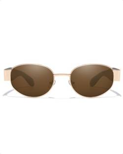 Enafad Retro Sonnenbrille Damen Herren Oval Metal Classic UV400 Schutz Sonnenbrillen von Enafad