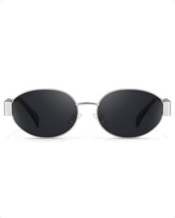 Enafad Sonnenbrille für Damen Polarisiert Retro-Oval Brill UV400 Schutz von Enafad