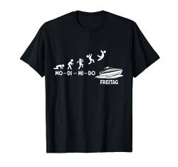 Endlich Freitag Wochenende Kapitän Boot Bootfahren Sportboot T-Shirt von Endlich Freitag Kapitän Bootfahren Sportboot