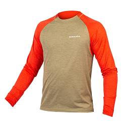 Endura Herren Singletrack L/S Trikot Shirt, Pilz, Medium von Endura