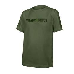 Kid's One Clan Organic Tee Camo – T-Shirt für Kinder, olivgrün, 13-14 Jahre von Endura