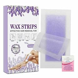 Women Lavender Scent Wax Hair Removal Strips,Hair Removal For Women At Home Waxing for All Skin Types,Hypoallergenic,for Face Legs Underarms Body Arms Eyebrow (80pcs) von Endxedio