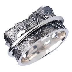 Energy Stone NIEMALS AUFGEBEN - Spinner-Ring aus Sterlingsilber (Style UK79) von Energy Stone