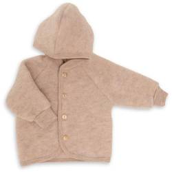 Engel Natur Kinder Fleece Hoodie Jacke, Sand Melange, EU 110-116 von Engel Natur