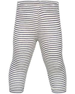 Engel, Baby Leggings Ringel, 70% Bio Wolle, 30% Seide, Made in Germany (Natur/Marine, 62-68) von Engel