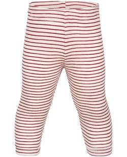 Engel, Baby Leggings Ringel, 70% Bio Wolle, 30% Seide, Made in Germany (Natur/Orchidee, 62-68) von Engel