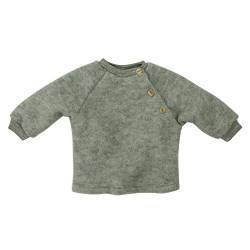 Engel Baby-Pulli, Farbe: Hellgrau melange - 86/92 Wollfleece 100% Schurwolle von Engel