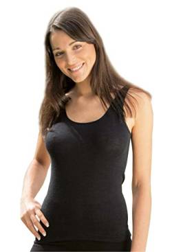 Engel Damen Tanktop, Wolle/Seide, Größen XS/S - XXL, 3 Farben - Schwarz - UK 12 von Engel