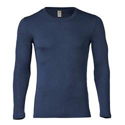 Engel Natur, Herren Shirt Langarm, Wolle & Seide (46848, Marine) von Engel