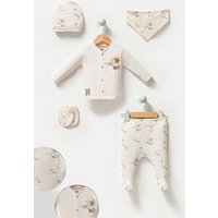 Engelbaby Erstausstattungspaket 5-teiliges Neugeborenen-Erstausstattung-Set 0-3 Monate Dino-Motiv (Spar-Set, 5-tlg) 5-teilig komplett Outfit 0-3 Monate 100% Baumwolle von Engelbaby