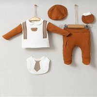 Engelbaby Erstausstattungspaket 5-teiliges Neugeborenen-Erstausstattungs Set 0-3 Monate (set komplett Outfit, 5-tlg., Langarmshirt Handschuhe Hose Lätzchen Mütze) 5-teilig Neugeborenen Erstausstattung-Set 0-3 Monate 100% Baumwolle von Engelbaby