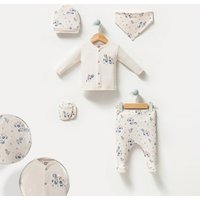 Engelbaby Erstausstattungspaket Erstausstattung-Set 100% Baumwolle Schildkröte-Motiv 5-teilig 0-3 (spar-set, 5-tlg., Langarm, Hose, Mütze, Lätzchen, Handschuhe) 5-teilig Spar-Set 100 % Baumwolle komplett Outfit Schildkröte-Motiv von Engelbaby