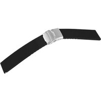 Engelhardt Uhrenarmband MB0086 Silikon Uhrenarmband, 20 – 24 mm, schwarz, Herren ErsatzArmband von Engelhardt