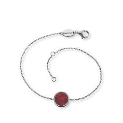 Engelsrufer® Frauen Armkette in silber, Roter Jaspis Stein Armband, Jaspis rot als Edelstein sorgt für innere Zufriedenheit & Frieden von Engelsrufer