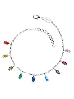 Engelsrufer Armband aus Sterlingsilber mit Zirkoniasteinen Multicolor, Länge: 17cm + 3cm, ERB-FLY-ZIM von Engelsrufer