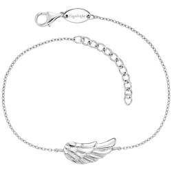 Engelsrufer Damen Armband aus Sterling Silber mit Flügel Anhänger und Karabinerverschluss, längenverstellbar, Größe: 17+3 cm, nickelfrei, ERB-FLYWING von Engelsrufer