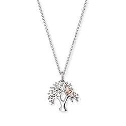 Engelsrufer Damen Halskette aus Sterling Silber mit Lebensbaum Anhänger Bicolor - Karabinerverschluss - in drei Längen verstellbar - nickelfrei von Engelsrufer