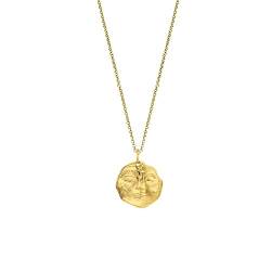 Engelsrufer Damen-Halskette mit Sonne Mond und Sterne-Anhänger aus Sterling-Silber in der Farbe Gold, Länge: 42 + 4 + 4cm, ERN-SUNMOONSTARS-G von Engelsrufer