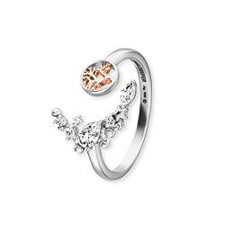 Engelsrufer Damen Ring Bicolor mit rosévergoldetem Lebensbaum aus Sterling Silber - besetzt mit 7 Zirkonia Steinen - größenverstellbar - nickelfrei von Engelsrufer