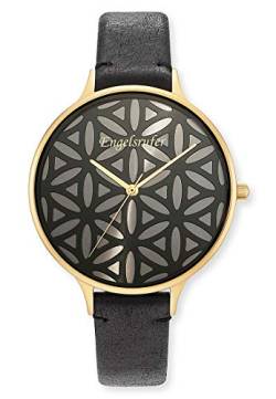 Engelsrufer ERWA-LIFL-LBK1-LG Uhr Damenuhr Leder vergoldet 5 bar Analog schwarz von Engelsrufer