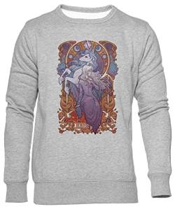 Enigmae Das Letzte Einhorn Dame Jumper Unisex Herren Damen Lange Ärmel Grau Sweatshirt Men Women Sweater Grey XL von Enigmae