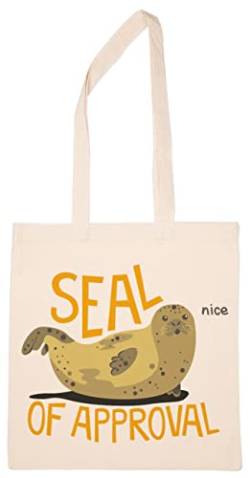 Enigmae Seal of Approval Nice Wiederverwendbar Einkaufen Lebensmittelgeschäft Baumwolle Tasche Reusable Shopping Bag von Enigmae