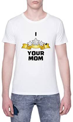 I Three Starred Your Mom Best T-Shirt Herren Kurzarm Weiß Men White Tee L von Enigmae